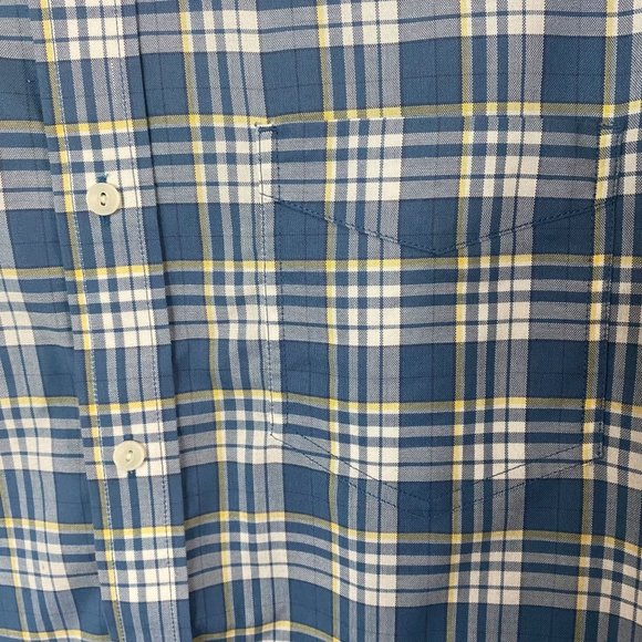L.L. Bean Traditional Fit Plaid Shirt Mens Size XLT Blue Long-Sleeve Button Down - Picture 7 of 13
